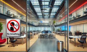 Facebook Asks Workers Not To Breathe On Company Time, Please