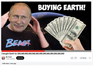 Putin Buys Earth After Google Lawsuit Payout