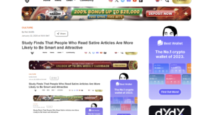Study Finds That People Who Read Satire Articles Are More Likely to Be Smart and Attractive