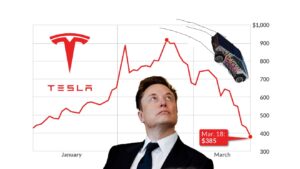 Tesla Stock Self-Drives Into Canyon