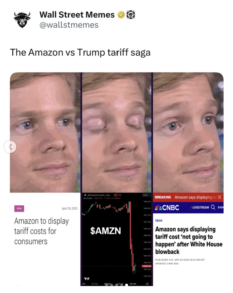 Amazon Trump Bezos Tariffs meme