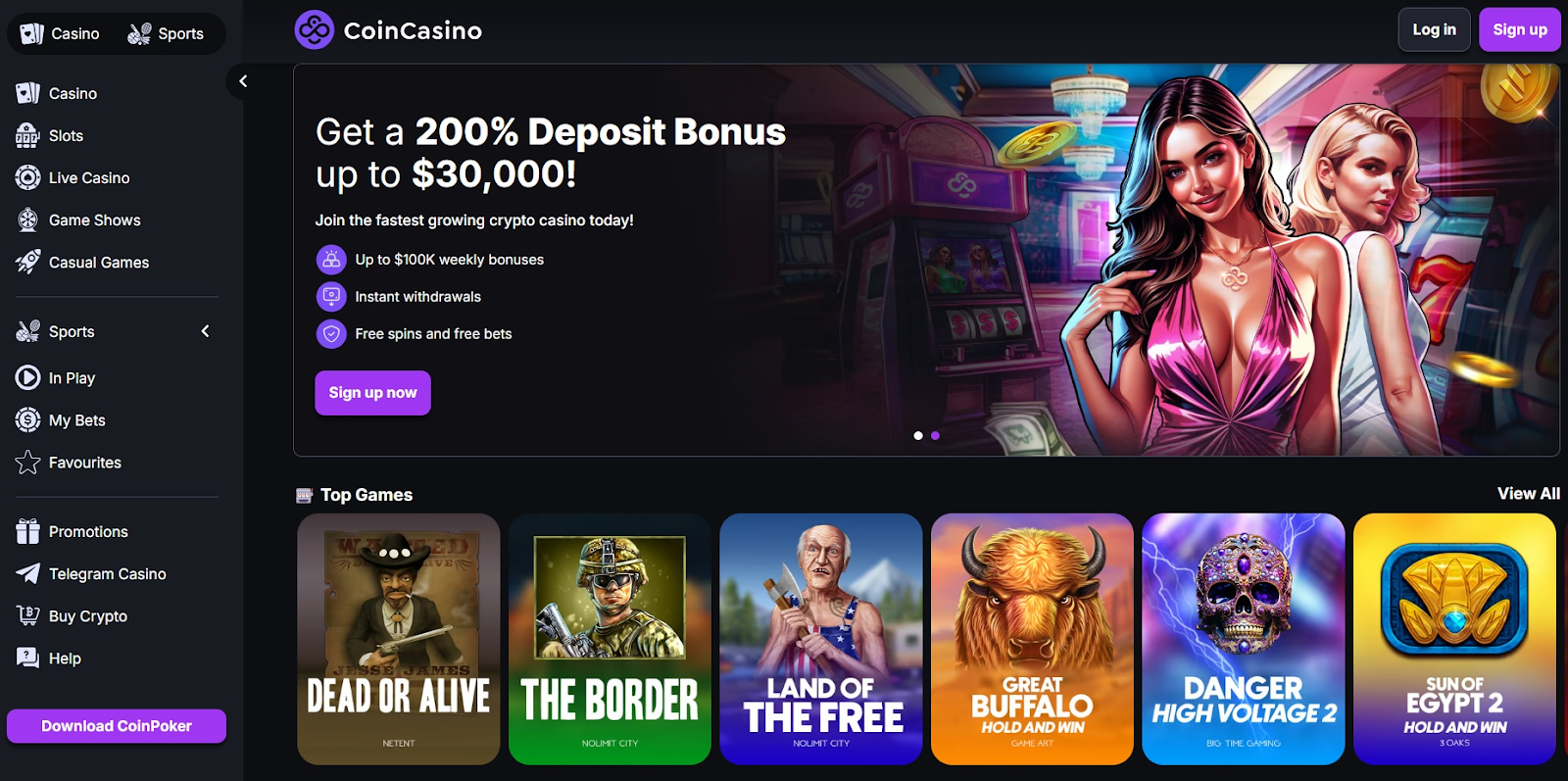 CoinCasino crypto casinos