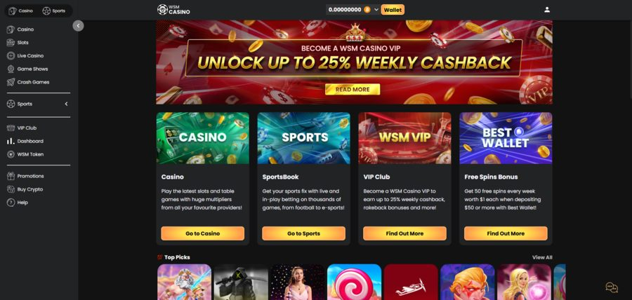 WSM Casino crypto casinos