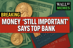 Money “Still Important,” Claims Top Bank