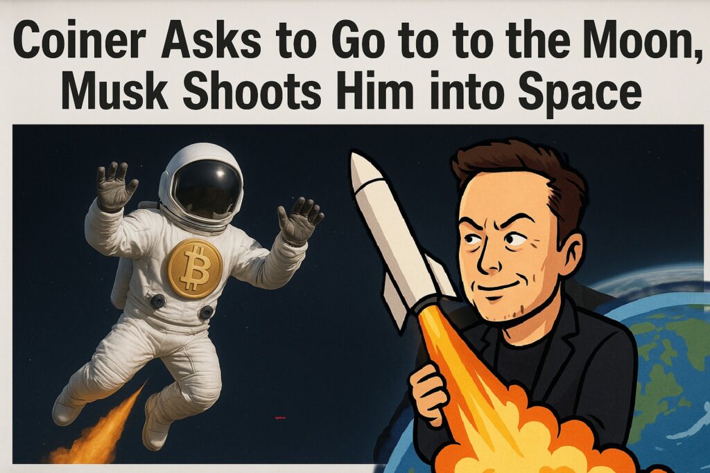 Coiner Asks To Go To The Moon, Musk Shoots Him Into Space