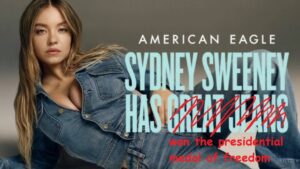 Trump Awards Sydney Sweeney Presidential Medal of Freedom for “Saving The Economy”