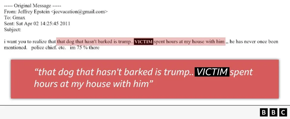 Trump Epstein Email