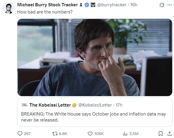 Inflation data tweet