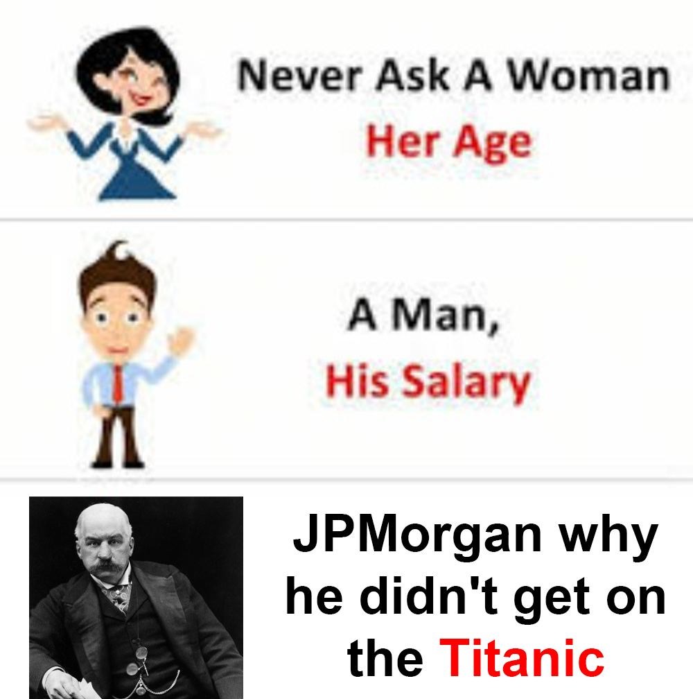 JP Morgan Titanic Meme