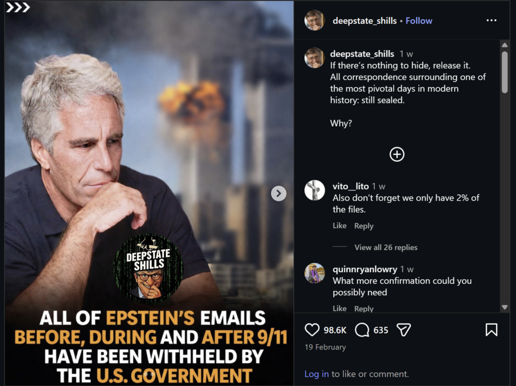epstein 9/11 instagram