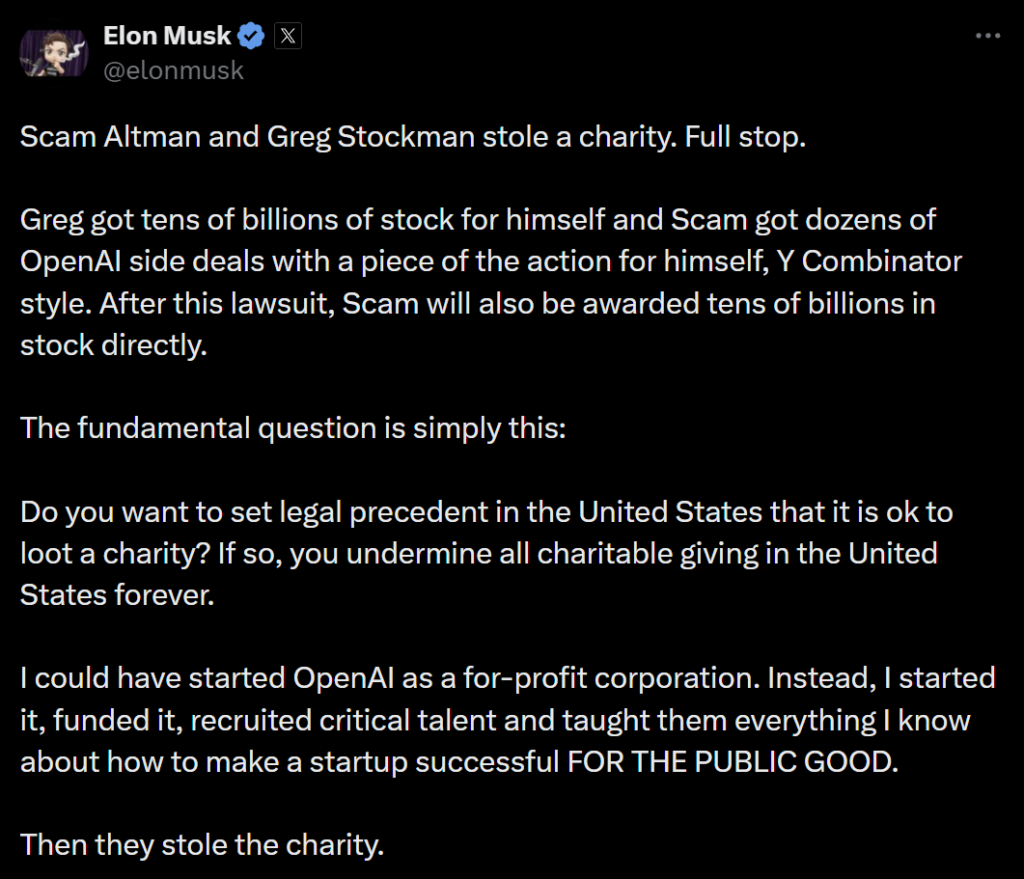 Elon Musk openai tweet