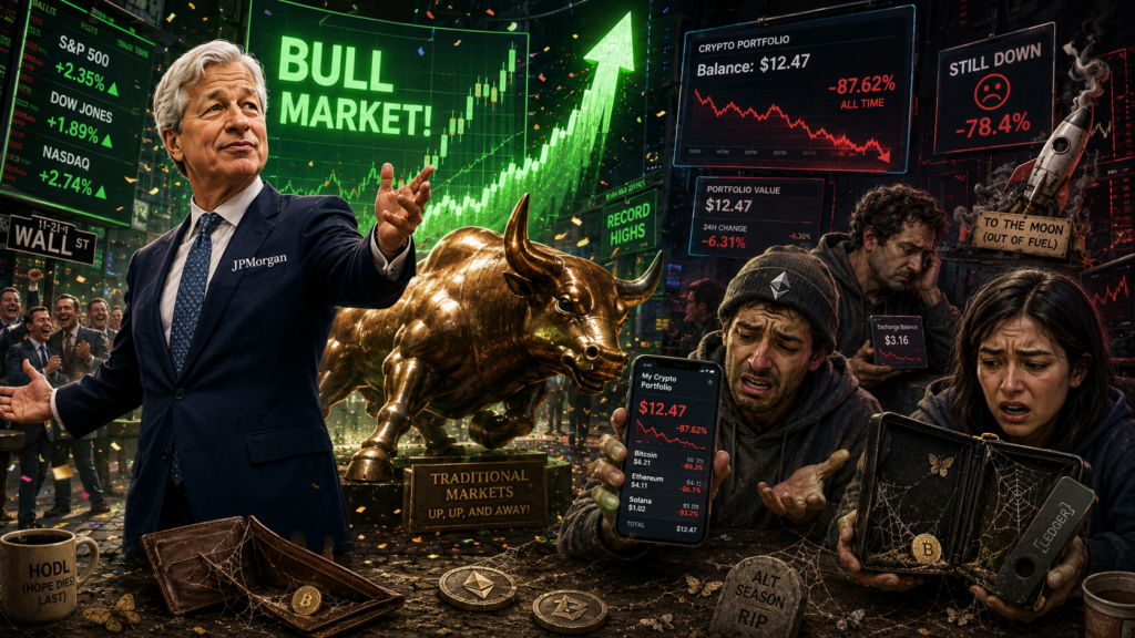 JPMorgan CEO Jamie Dimon Calls Stock Bull Market As The Crypto Market Struggles To Follow